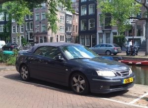 Parked Saab